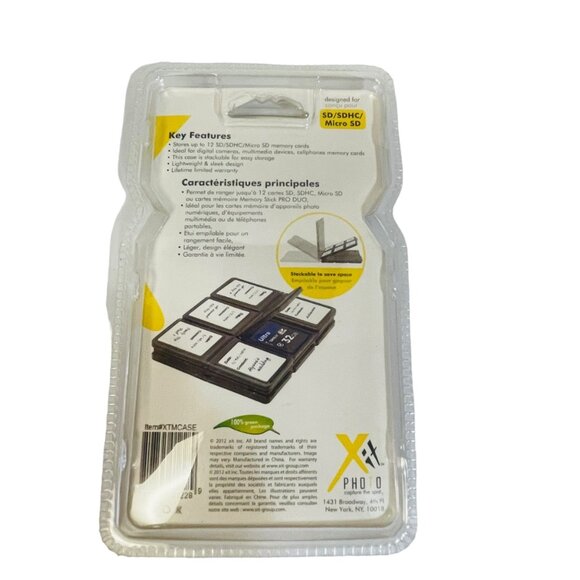 12 Pc. Foldable Memory Card Case For SD/SDHC/Micro SD Cards By Xit - Picture 5 of 7